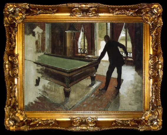 framed  Gustave Caillebotte Pool table, ta009-2